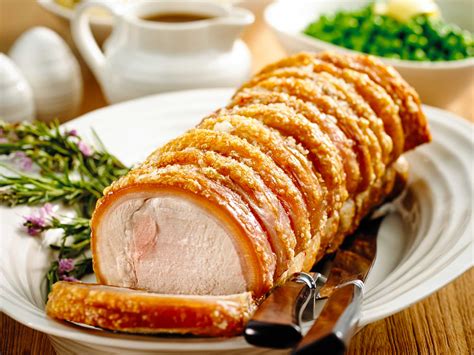 Roast Pork Loin Joint with Crackling .